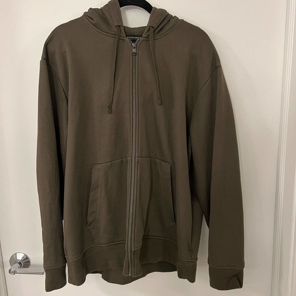 Banana Republic Other - ❌SOLD❌ MEN’S Banana Republic Olive Full Zip Hoodie XL